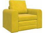 Vidaxl Divano Letto Giallo 98 X 71 X 83 Cm In Velluto
