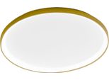 Krizia - Plafoniera Led 60W Dimmerabile - 5300Lm, Luce Calda 3000K, Diffusore Opale, Alluminio Oro, D.60 Cm, IP20, Design Moderno