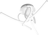 Plafoniera Led Moderna Tosca 45W 2500Lm Luce Calda 3000K, Alluminio Bianco Satinato, Diffusore Opale, IP20, Design Artistico
