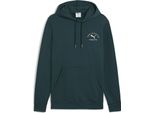 Felpa Con Cappuccio Puma Class Graphic Uomo, Taglia:Xxl, Colore:Verde