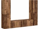 Syfax™ Set Mobile Tv 6 Pcs Legno Vecchio Legno Multistrato