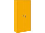 Syfax™ Armadio 2 Pcs Giallo Senape 90 X 40 X 180 Cm Acciaio