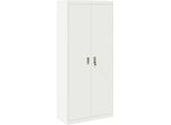 Syfax™ Armadio 2 Pcs Bianco 90 X 40 X 200 Cm Acciaio