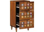 Vidaxl Credenza Noce 40 X 33,5 X 75 Cm Legno Massiccio Mango