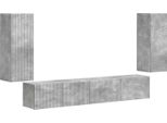 Syfax™ Set Mobile Tv 4 Pcs Grigio Cemento Legno Multistrato