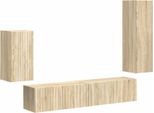 Syfax™ Set Mobile Tv 4 Pcs Rovere Sonoma Legno Multistrato