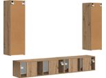 Syfax™ Set Mobile Tv 3 Pcs Rovere Artigianale Legno Multistrato
