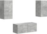 Syfax™ Set Mobile Tv 6 Pcs Grigio Cemento Legno Multistrato