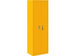 Syfax™ Armadio 2 Pcs Giallo Senape 60 X 40 X 180 Cm Acciaio