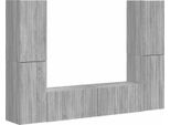 Syfax™ Set Mobile Tv 6 Pcs Grigio Sonoma Legno Multistrato