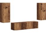 Vidaxl Set Di Mobili Tv A Parete 2 Pezzi In Legno Di Recupero Materiale A Base Di Legno