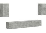 Syfax™ Set Mobile Tv 5 Pcs Grigio Cemento Legno Multistrato