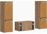 Syfax™ Set Mobile Tv 5 Pcs Rovere Artigianale Legno Multistrato