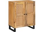 Vidaxl Credenza Marrone In Legno Massiccio Di Mango