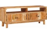 Vidaxl Armadietti Marrone 110 X 30 X 45 Cm In Legno Massiccio Di Mango
