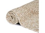Vidaxl Tappeto Naturale E Bianco 240 X 240 Cm Juta