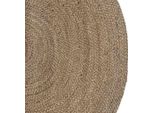 Vidaxl Tappeto Naturale E Nero 300 X 300 Cm Juta