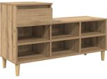 Vidaxl Scarpiera In Rovere Artigianale 102 X 36 X 60 Cm Materiale A Base Di Legno