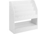 Libreria Per Bambini - Scaffale Montessoriano - 5 Scomparti - Legno - 70X80X30 Cm - Per Asilo Nido/Scuola Materna - Avorio