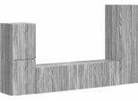 Syfax™ Set Mobile Tv 4 Pcs Grigio Sonoma Legno Multistrato