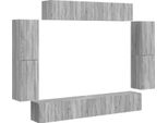 Syfax™ Mobile Tv 8 Pcs Grigio Sonoma