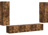Syfax™ Set Mobile Tv 4 Pcs Rovere Fumé Legno Multistrato