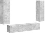 Syfax™ Set Mobile Tv 4 Pcs Grigio Cemento Legno Multistrato