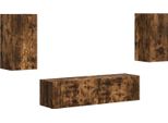 Syfax™ Set Mobile Tv 4 Pcs Rovere Fumé Legno Multistrato