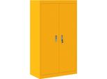 Syfax™ Armadio 2 Pcs Giallo Senape 80 X 40 X 140 Cm Acciaio