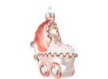 Brubaker Pram - Guaina Di Natale In Vetro - Dipinta A Mano E Soffiata A Bocca - Decorazione Per Albero Di Natale Per Bambini E Bambine - Guaina Per Albero Di Natale, Rosa