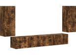 Syfax™ Set Mobile Tv 4 Pcs Rovere Fumé Legno Multistrato