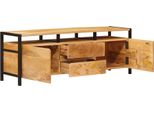 Vidaxl Armadietti Marrone 110 X 30 X 40 Cm In Legno Massiccio Di Mango