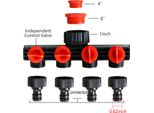 4 Vie Divisori Del Tubo Da Giardino Rubinetto Deviatore Connettore Del Tubo Flessibile Divisore Del Tubo Flessibile Distributore D'acqua A 4 Vie Per Sistemi Di Irrigazione A Goccia Con Rubinetto All'aperto