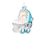 Brubaker Pram - Guaina Di Natale In Vetro - Dipinta A Mano E Soffiata A Bocca - Decorazione Per Albero Di Natale Per Bambini E Bambine - Guaina Di Natale, Blu