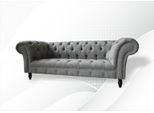 Chesterfield 3 Posti Divano Di Design Imbottitura Divani Divani Tessuto 220Cm Nuovo