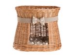 Rifugio Ovale Per Gatti In Colore Naturale / Cesto Per Gatti In Vimini / Torre Per Gatti 50X40 H45 Cm