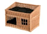 Casetta Rettangolare Per Gatti In Colore Naturale Cesto Per Gatti In Salice 56X36 H32/42 Cm