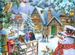Casa Del Puzzle 1000 Teile Vista Del Pupazzo Di Neve Nostalgie