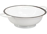 Ciotola Decorativa In Metallo Bianco E Nero Vintage 20,5 Cm, Set Da 3 Pezzi