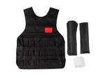 Gilet Ponderato Regolabile Per L'allenamento Sportivo Fitness Gilet Da Allenamento 20 Kg Di Carico (Nero)