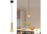 Zmh Tavolo Da Pranzo Luci A Sospensione 1 Fiamma Luce A Sospensione Lampada E27 Nero Oro Lampada Comodino Comodino Sala Da Pranzo Lampada A Sospensione Lampada Cucina Industriale