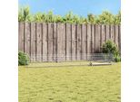 Vidaxl Gabbia Per Polli Argento 430 X 55 X 55 Cm Acciaio Zincato