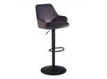 Wohnling Barhocker WL7.006 Samt Grau