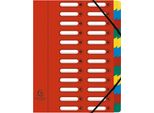 Organizer Exacompta, Din A4, Cartone, 24 Tasche, Rosso