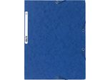 Cartella Con 3 Lembi Ed Elastico Cartoncino Manila 400G-M2 - A4 Blu
