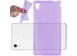 Cadorabo Custodia Per Sony Xperia M4 Aqua Custodia Protettiva In Silicone Tpu Protettivo Viola Copertura Etui Case
