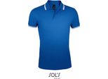 Sols 00577 | Polo Da Uomo Pasadena - Colore: Blu Reale/Bianco - Taglia: S