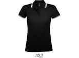 Sols 00578 | Polo Donna Pasadena - Colore: Nero/Bianco - Taglia: Xxl