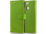 Cadorabo Cover Per Huawei P9 Cover Protettiva In Verde Telefono Cellulare Cover Libro Caso Caso