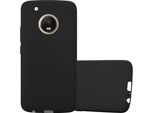 Cadorabo Custodia Per Motorola Moto G5 Plus Custodia Protettiva In Nero Custodia Per Cellulare Custodia In Silicone Tpu Cover